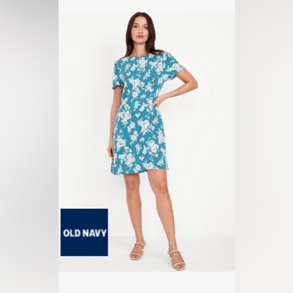 Old Navy Floral Blue Dress